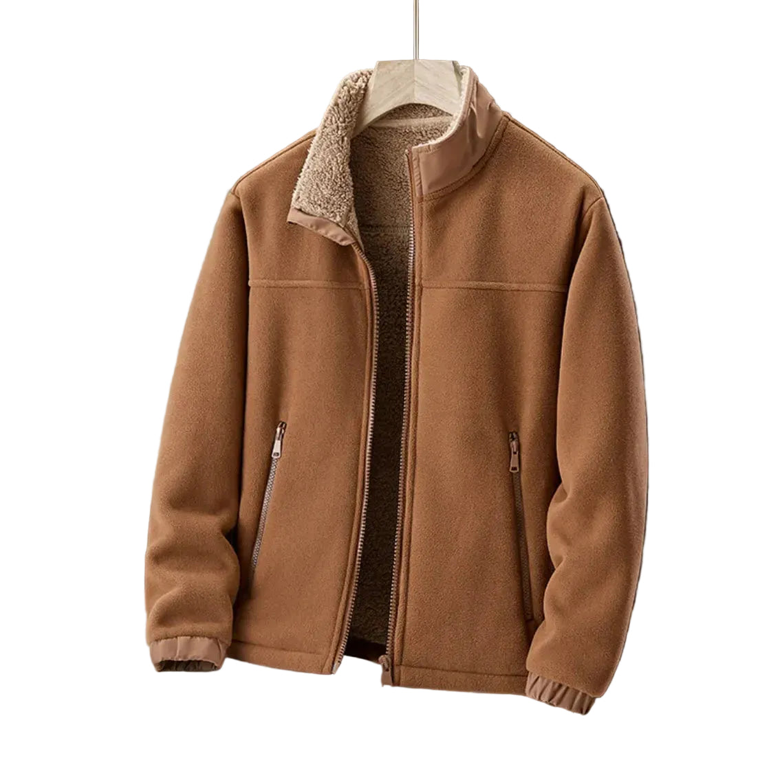 Mænds Fleece Jakke med Lynlås 0