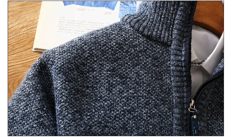 Mænds Fleece Sweater Halv-Zipper Casual 2