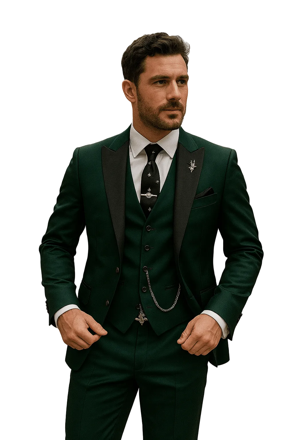 Mænds Formelt Tredelt Jakkesæt 0