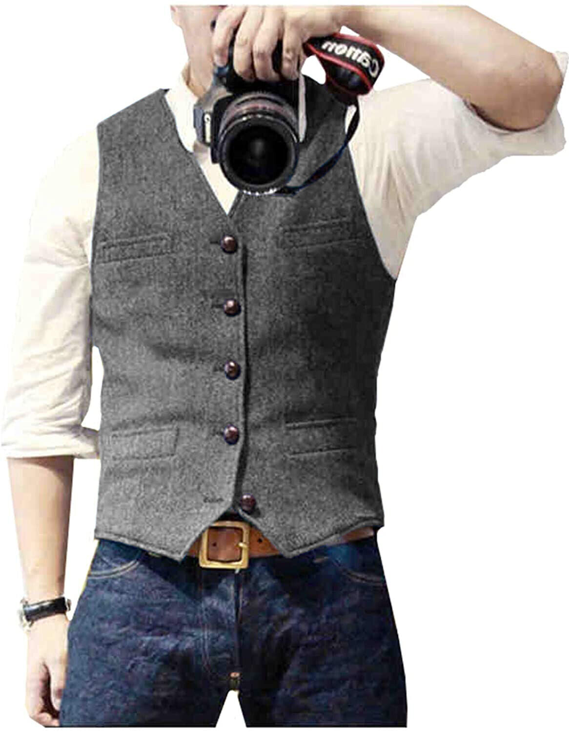 Mænds Gilet Moderne Snit 7