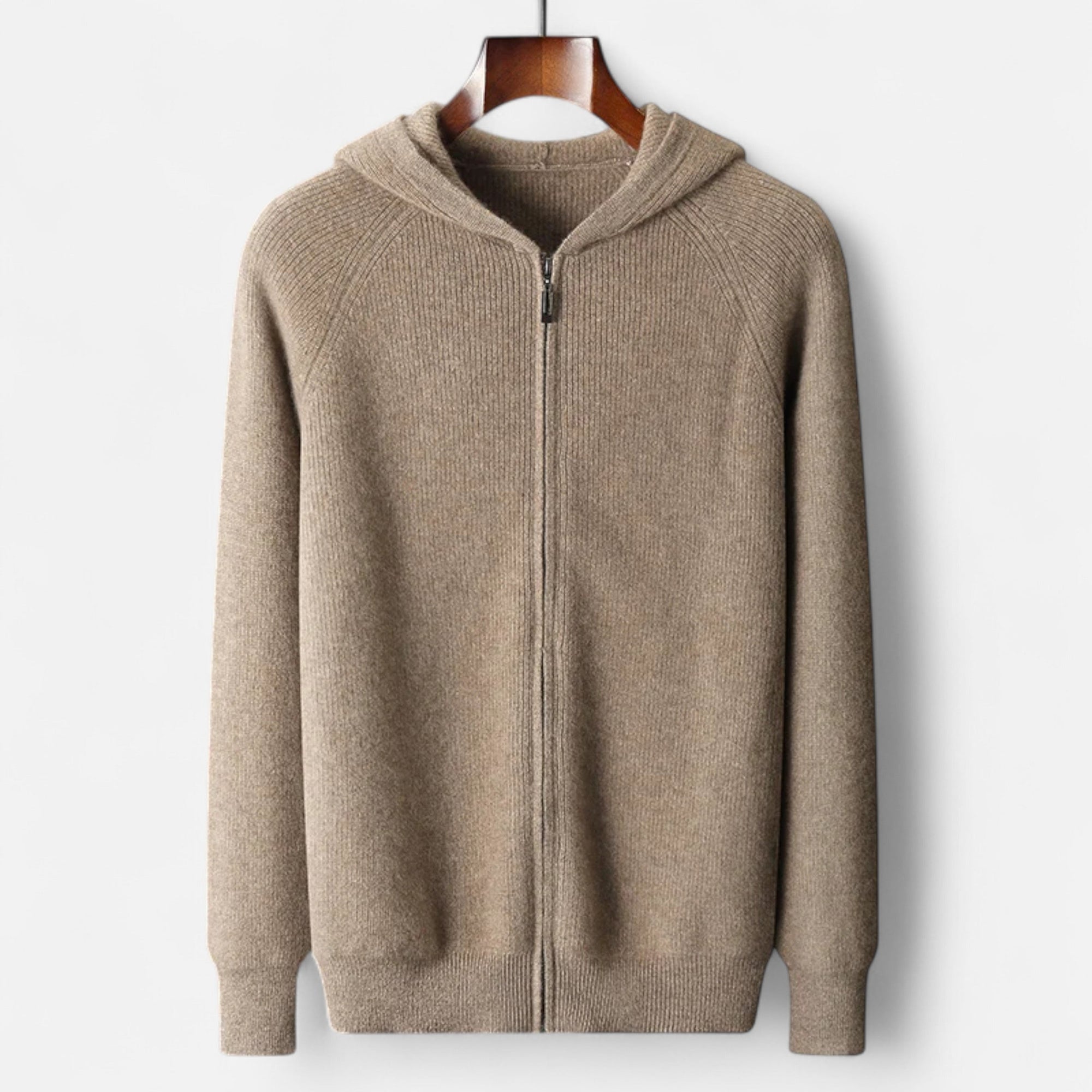 Mænds Hætte Skjorte Med Lynlås Tidløs Design 6