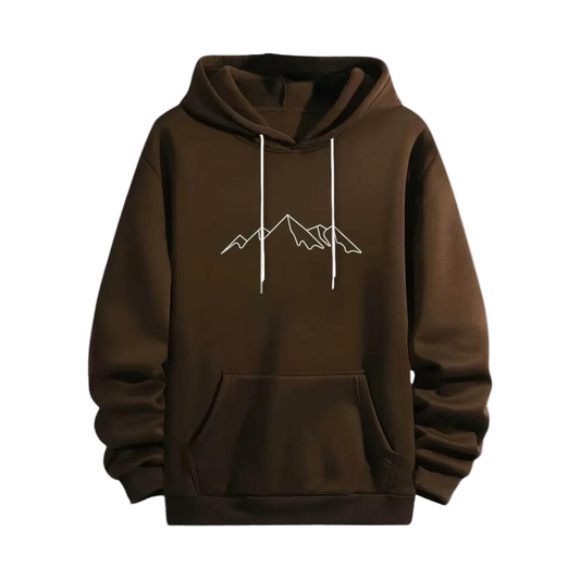 Mænds Hoodie med Bjergprint Stilfuld 0