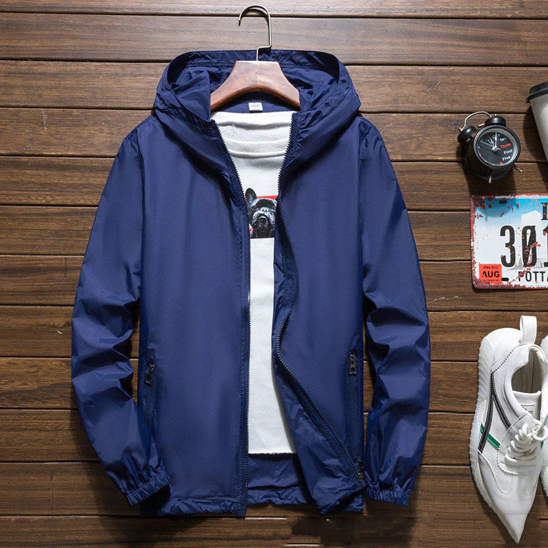Mænds Jakke Vinter Vindbestandig Med Hætte 12
