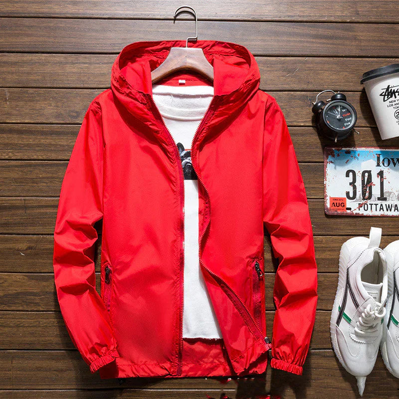 Mænds Jakke Vinter Vindbestandig Med Hætte 4