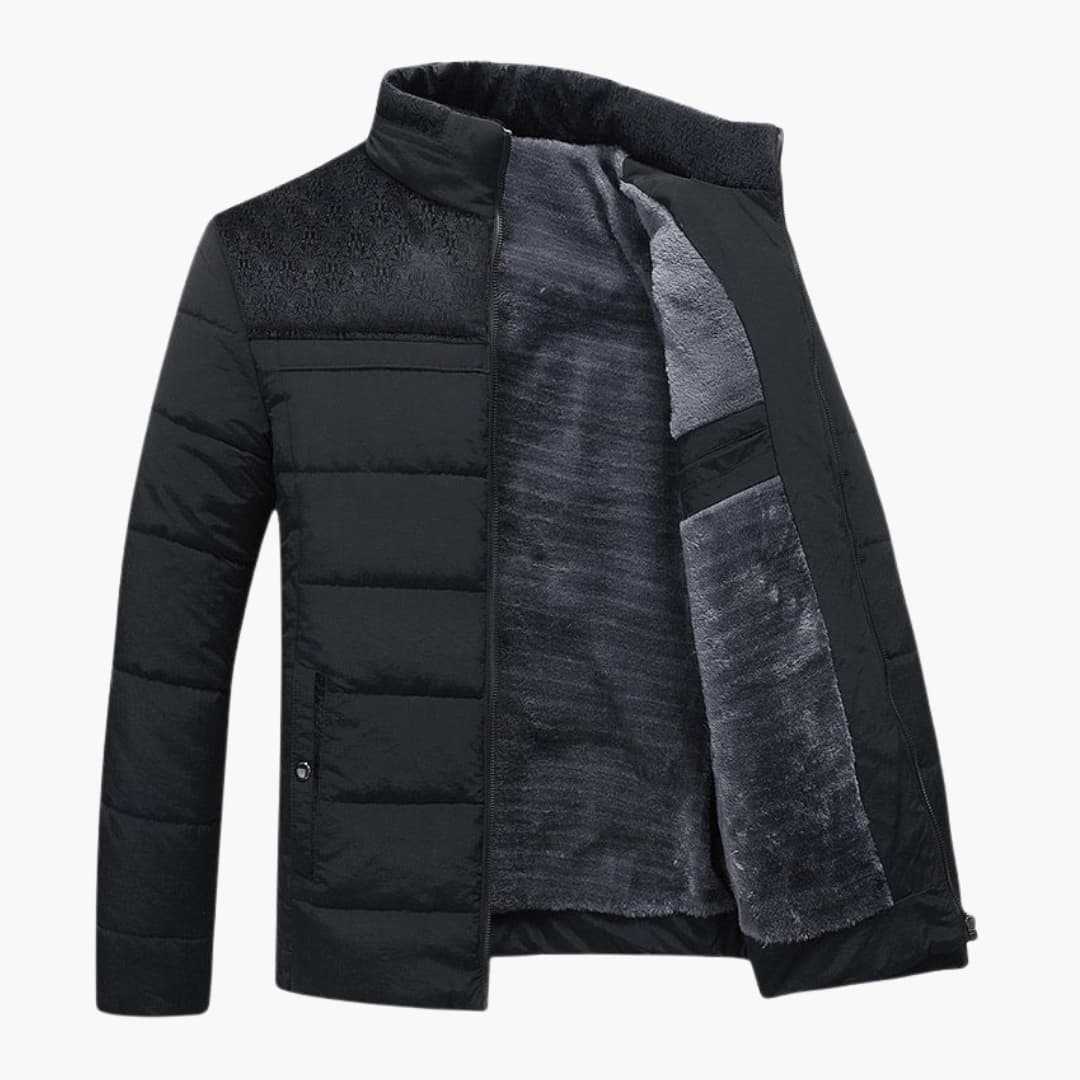 Mænds Jakke med Stående Krave og Moderne Design 2