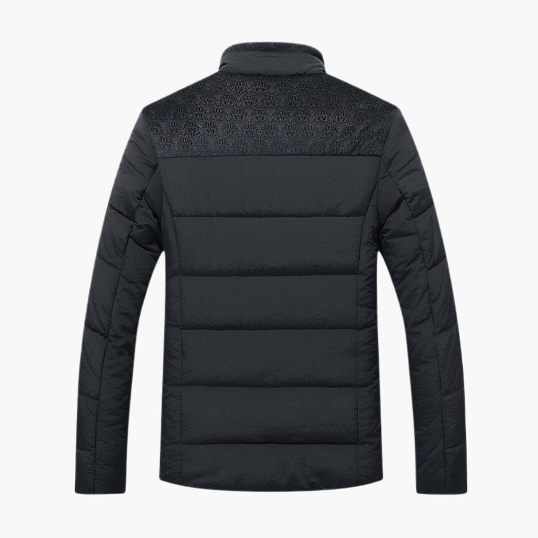 Mænds Jakke med Stående Krave og Moderne Design 3