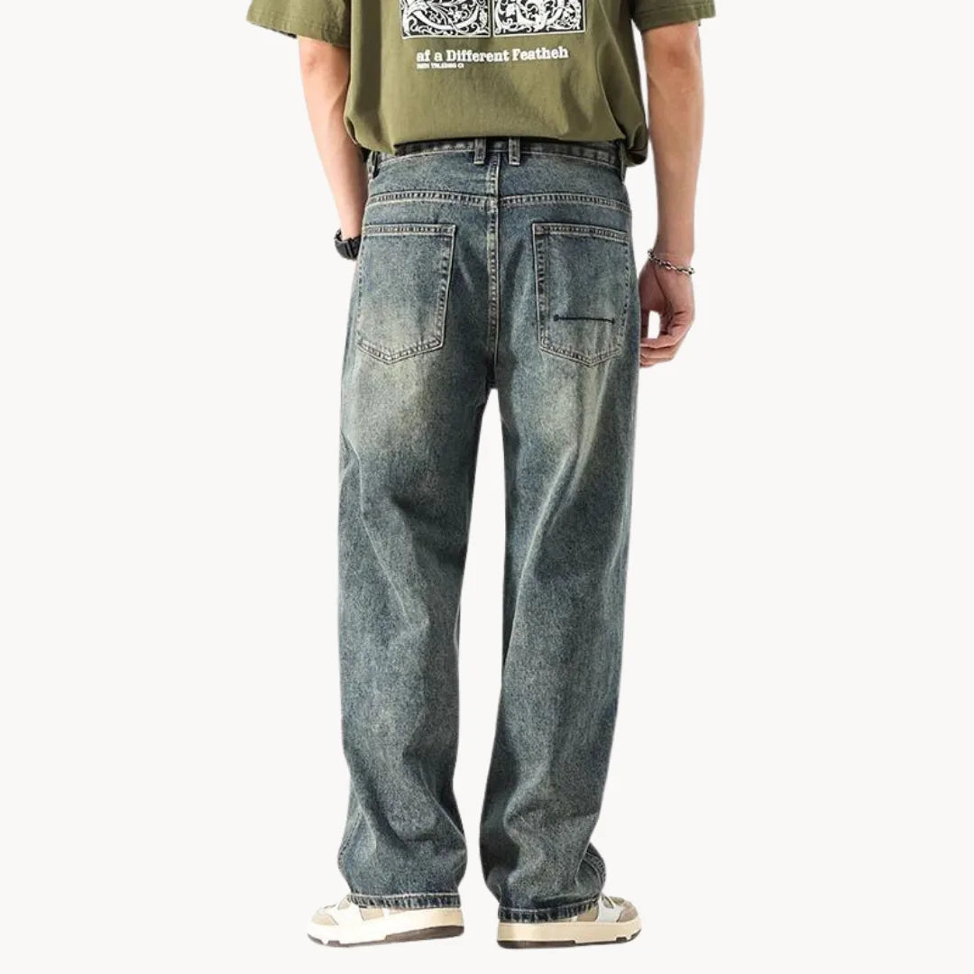 Mænds Jeans med Lige Ben og Fem Lommer 2