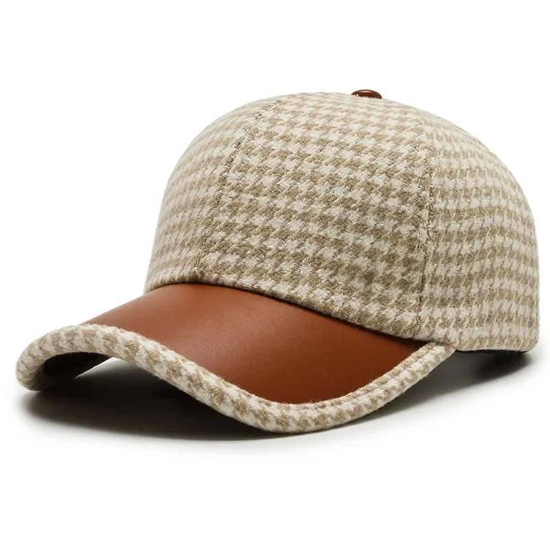 Mænds Kasket Houndstooth Design Justerbar 2