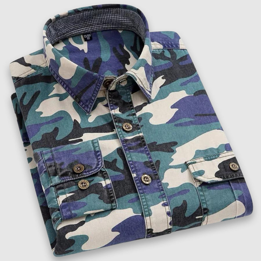 Mænds Klassisk Skjorte Camouflage 2