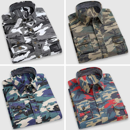 Mænds Klassisk Skjorte Camouflage 4