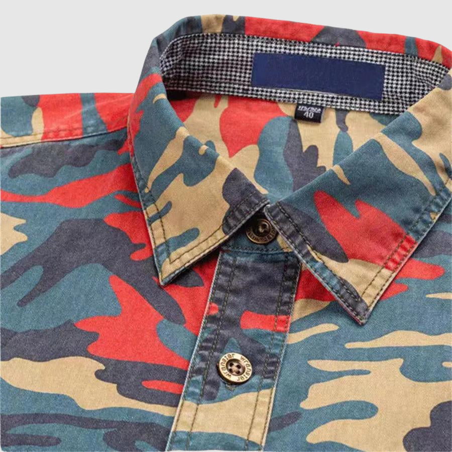 Mænds Klassisk Skjorte Camouflage 5