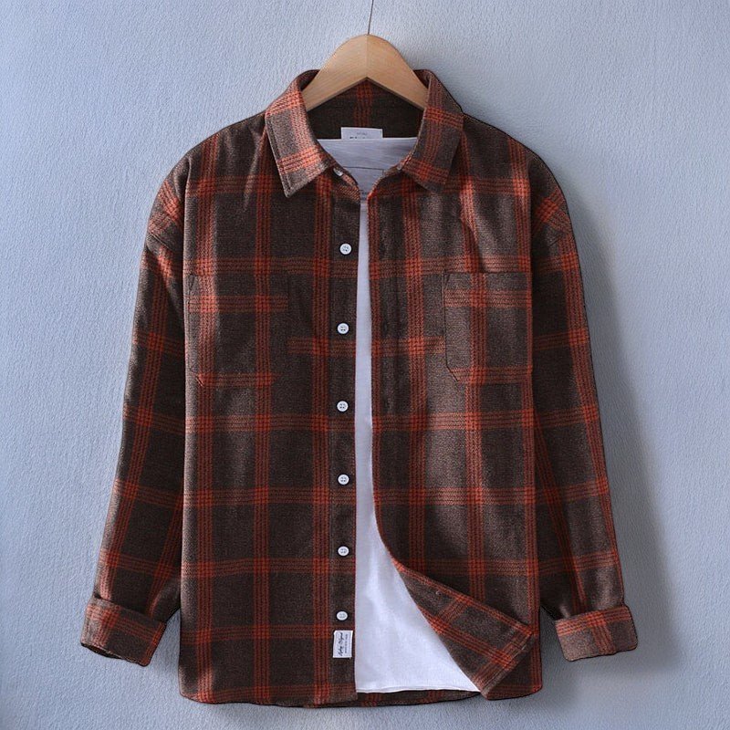 Mænds Klassisk Ternet Skjorte Button-Up 2