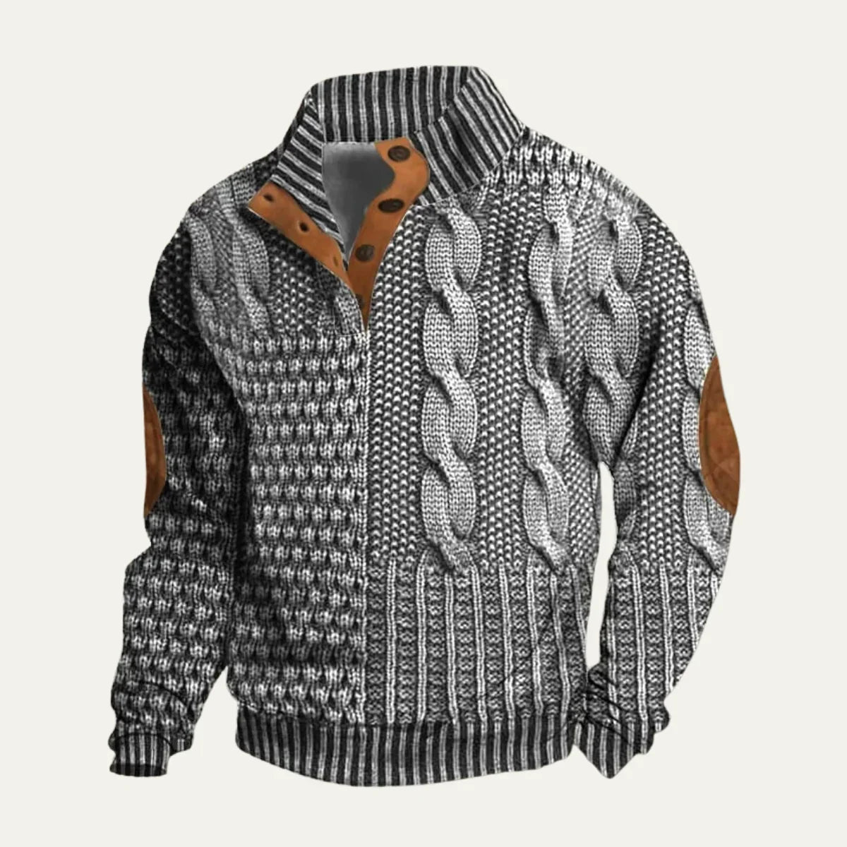 Mænds Klassisk Trøje med Høj Hals 2