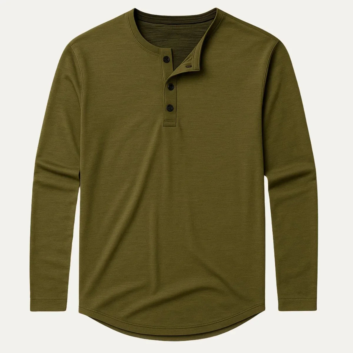 Mænds Langærmet Polo T-shirt med Båndkrave 1