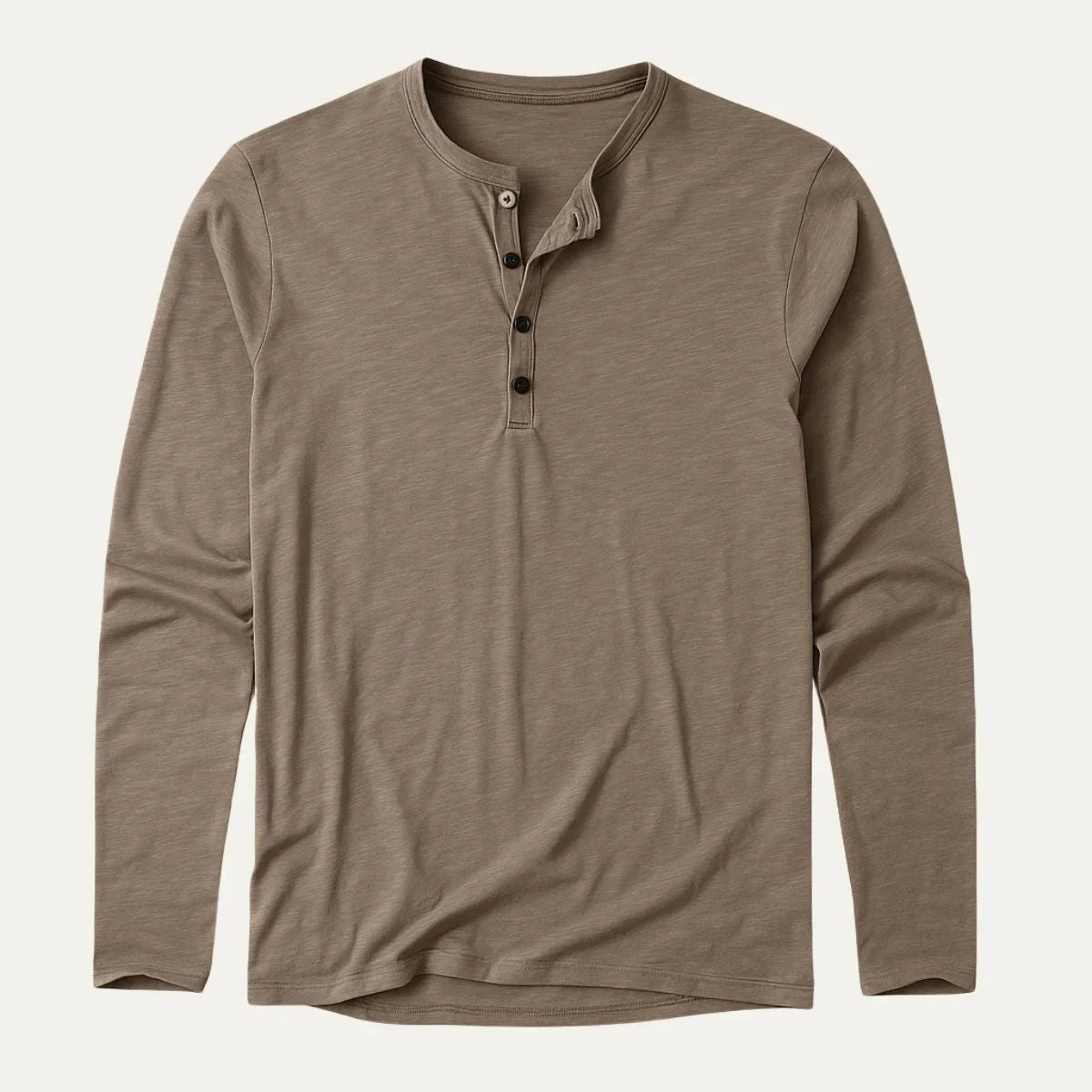 Mænds Langærmet Polo T-shirt med Båndkrave 3