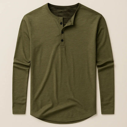 Mænds Langærmet Polo T-shirt med Båndkrave 5