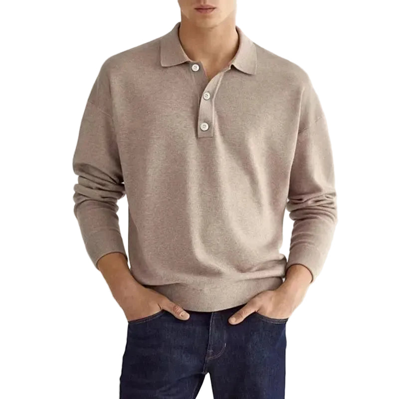 Mænds Langærmet Poloshirt Casual Stil 0