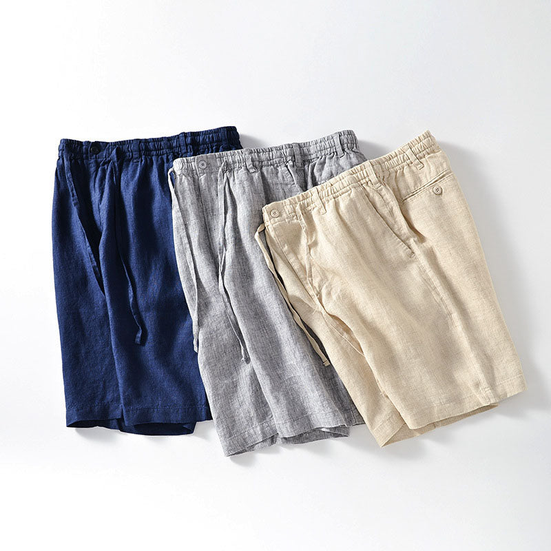 Mænds Linned Shorts Casual 1