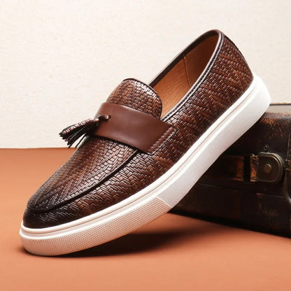 Mænds Loafers Med Vevet Design Snørebåndsløst 4