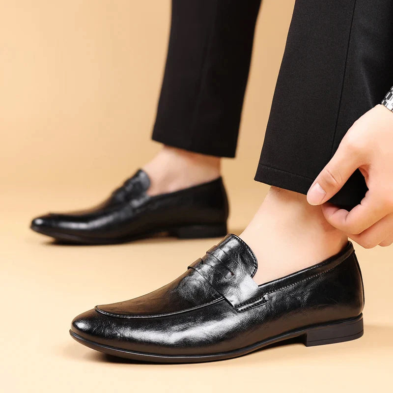 Mænds Loafers i Poleret Læder 3