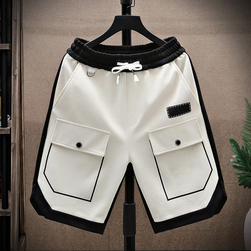 Mænds Løse Sommer Shorts To-farvet Design 1