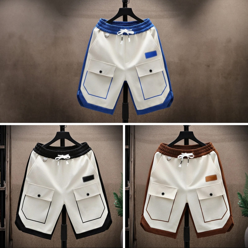 Mænds Løse Sommer Shorts To-farvet Design 3