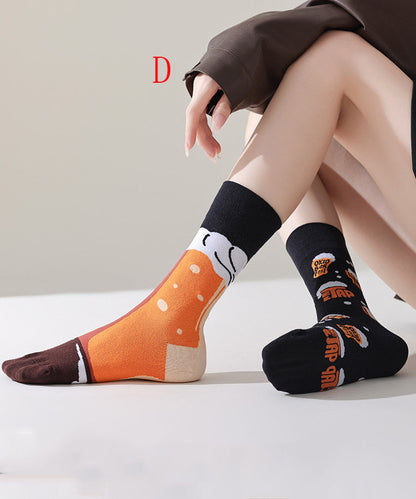 Mænds Mid Calf Sokker med Asymmetrisk Design 3