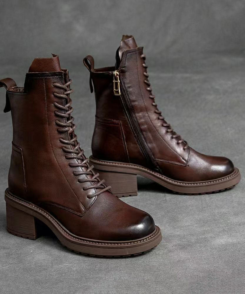 Mænds Motorcykelstøvler med Snørelås 3