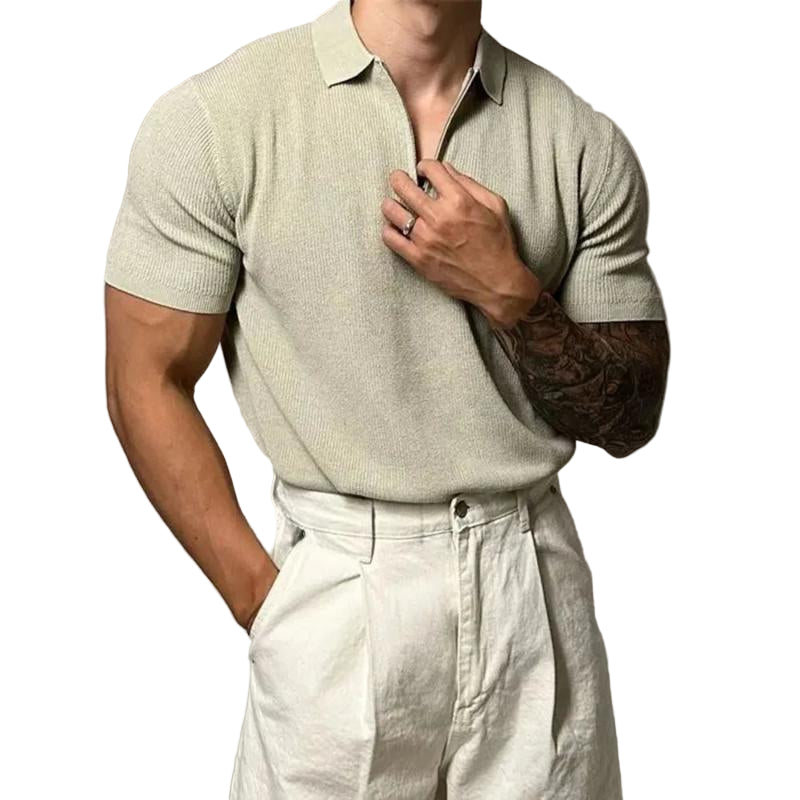 Mænds Muskelsweater med Lynlås og Moderne Design 0