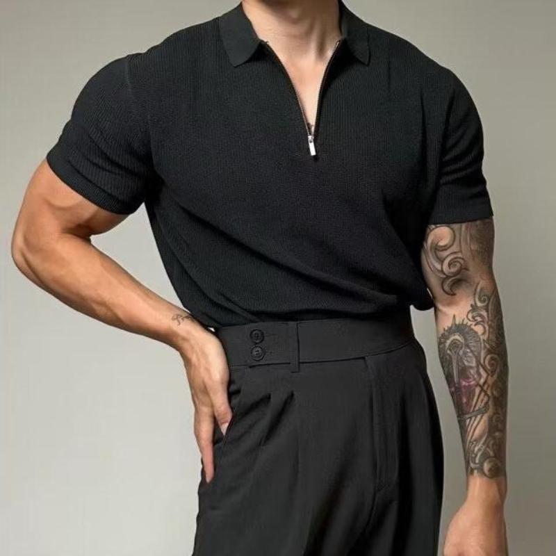 Mænds Muskelsweater med Lynlås og Moderne Design 1