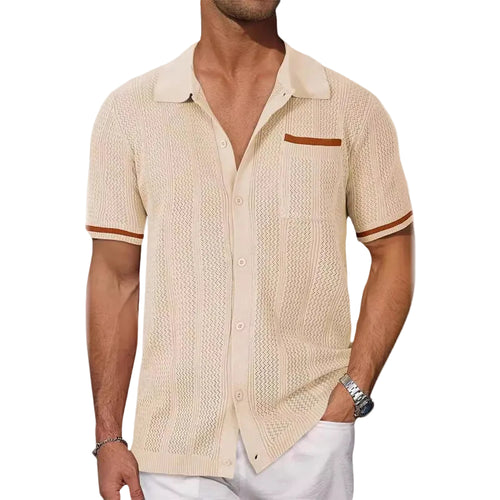 Mænds Polo Shirt Med Retro Design 0