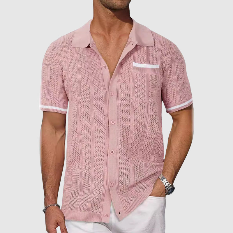Mænds Polo Shirt Med Retro Design 1
