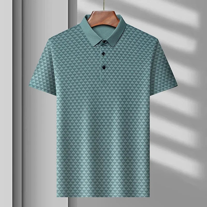 Mænds Polo Shirt Med Slående Design 3