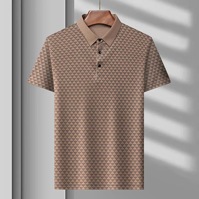 Mænds Polo Shirt Med Slående Design 4