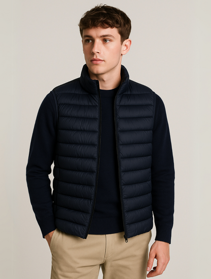 Mænds Quiltet Bodywarmer Minimalistisk Stil 6