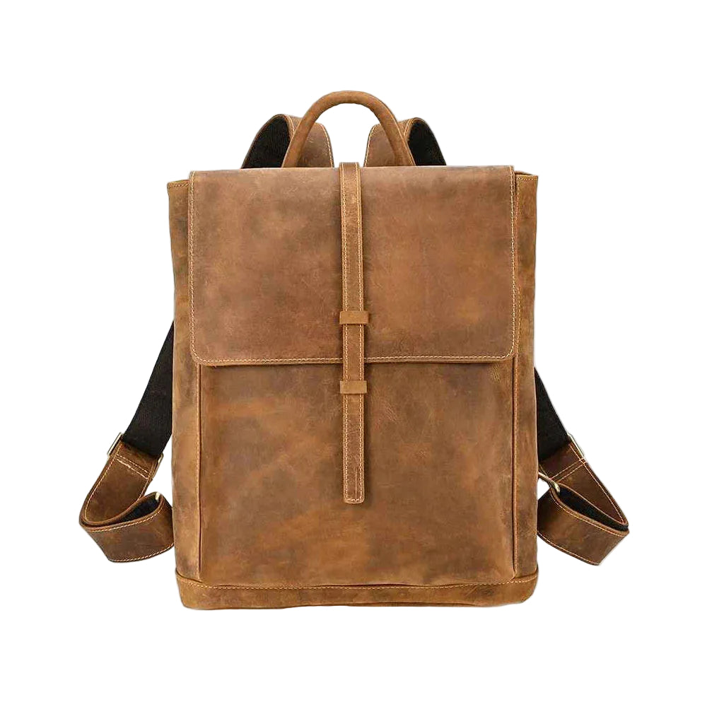 Mænds Rygsæk med Læderflap Vintage Stil 0