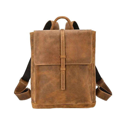 Mænds Rygsæk med Læderflap Vintage Stil 0