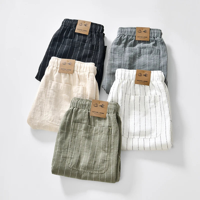 Mænds Shorts med Stribet Design 7