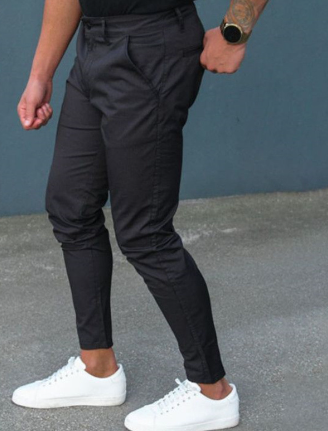 Mænds Slim Fit Denim Bukser Strækbart Materiale med Lommer 6