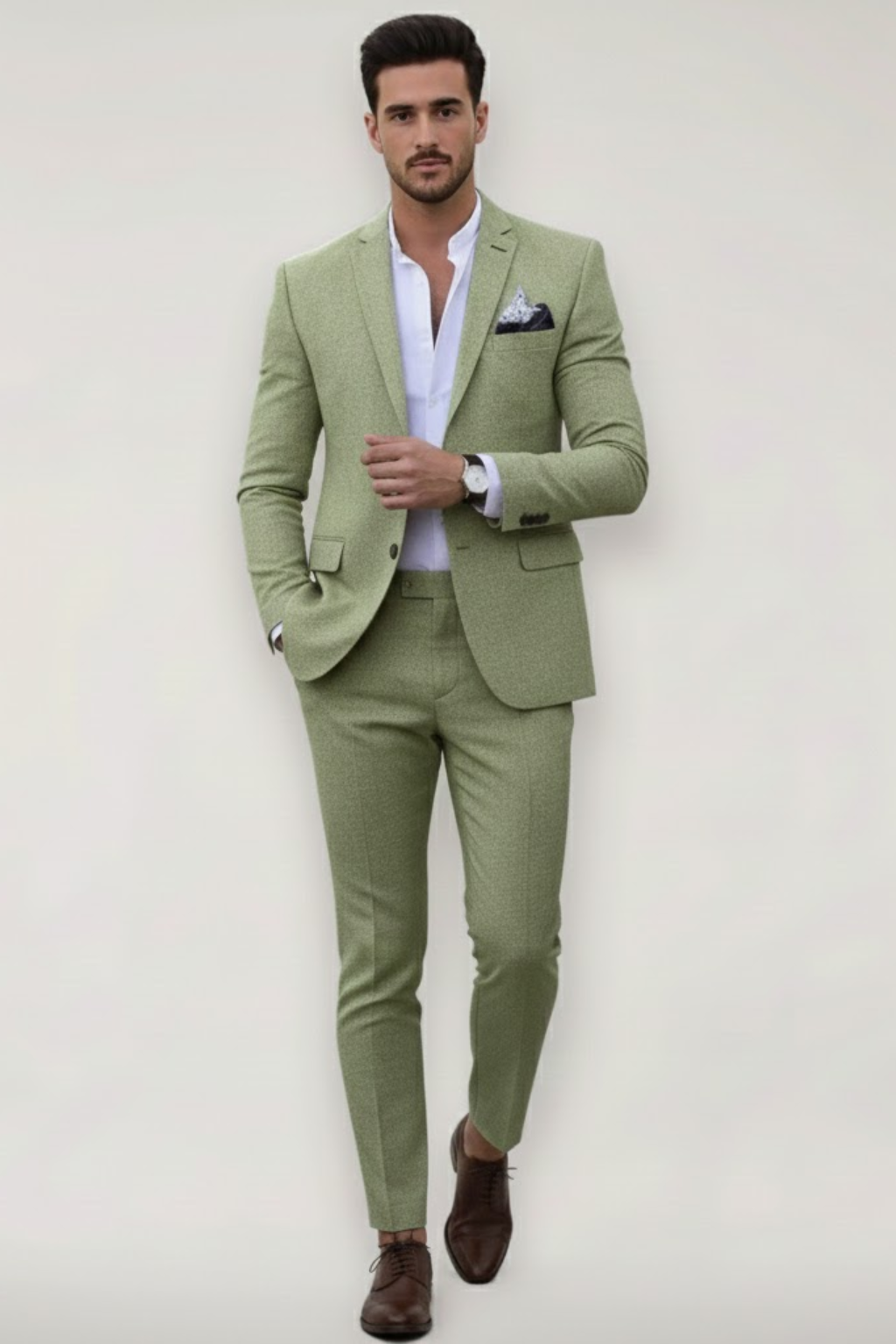 Mænds Slim Fit Jakkesæt Moderne Stil 1