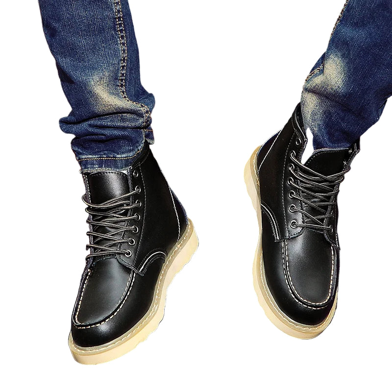 Mænds Snørestøvler i Klassisk Stil 0