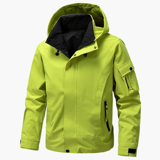 Mænds Softshell Jakke med Hætte og Praktiske Lommer 0