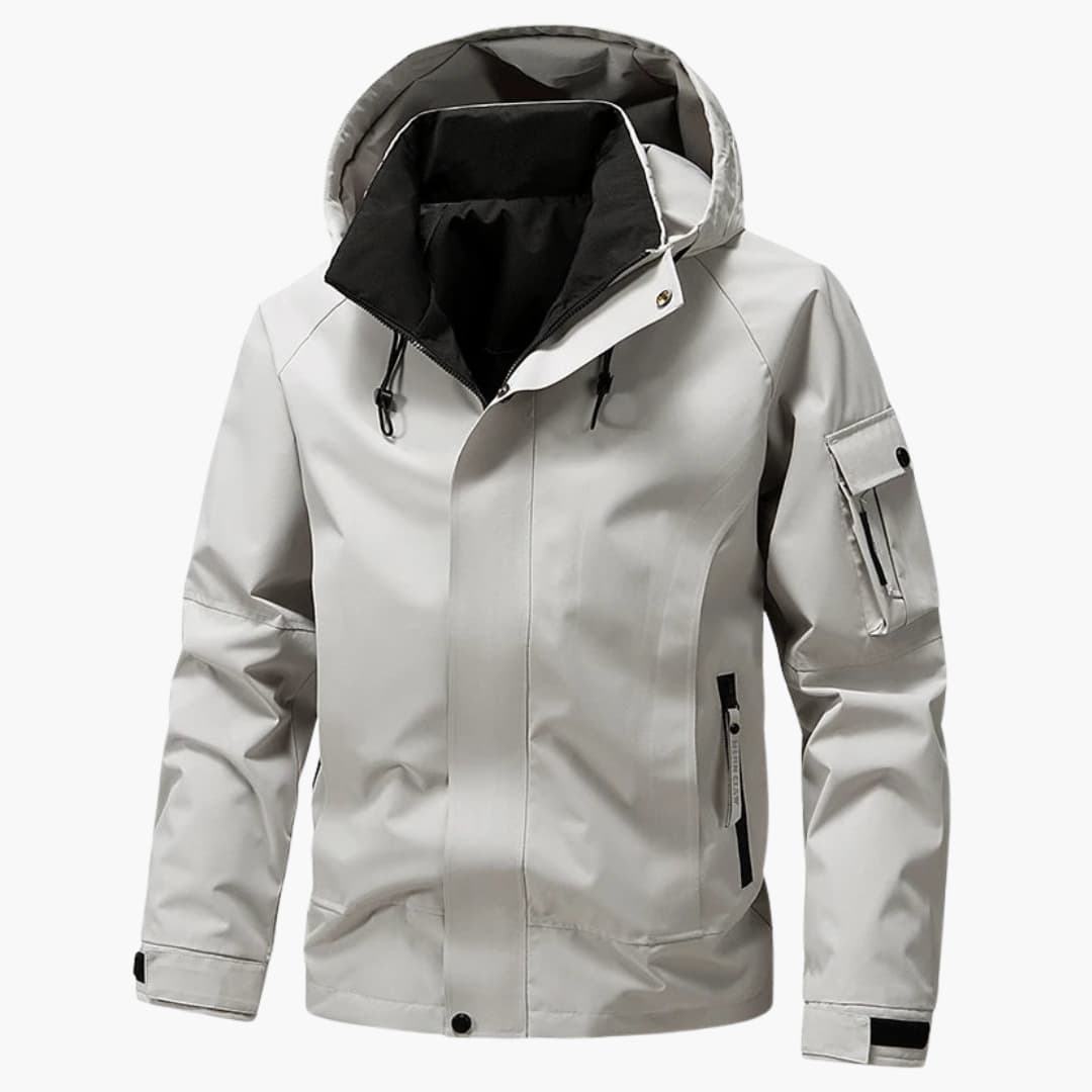 Mænds Softshell Jakke med Hætte og Praktiske Lommer 1