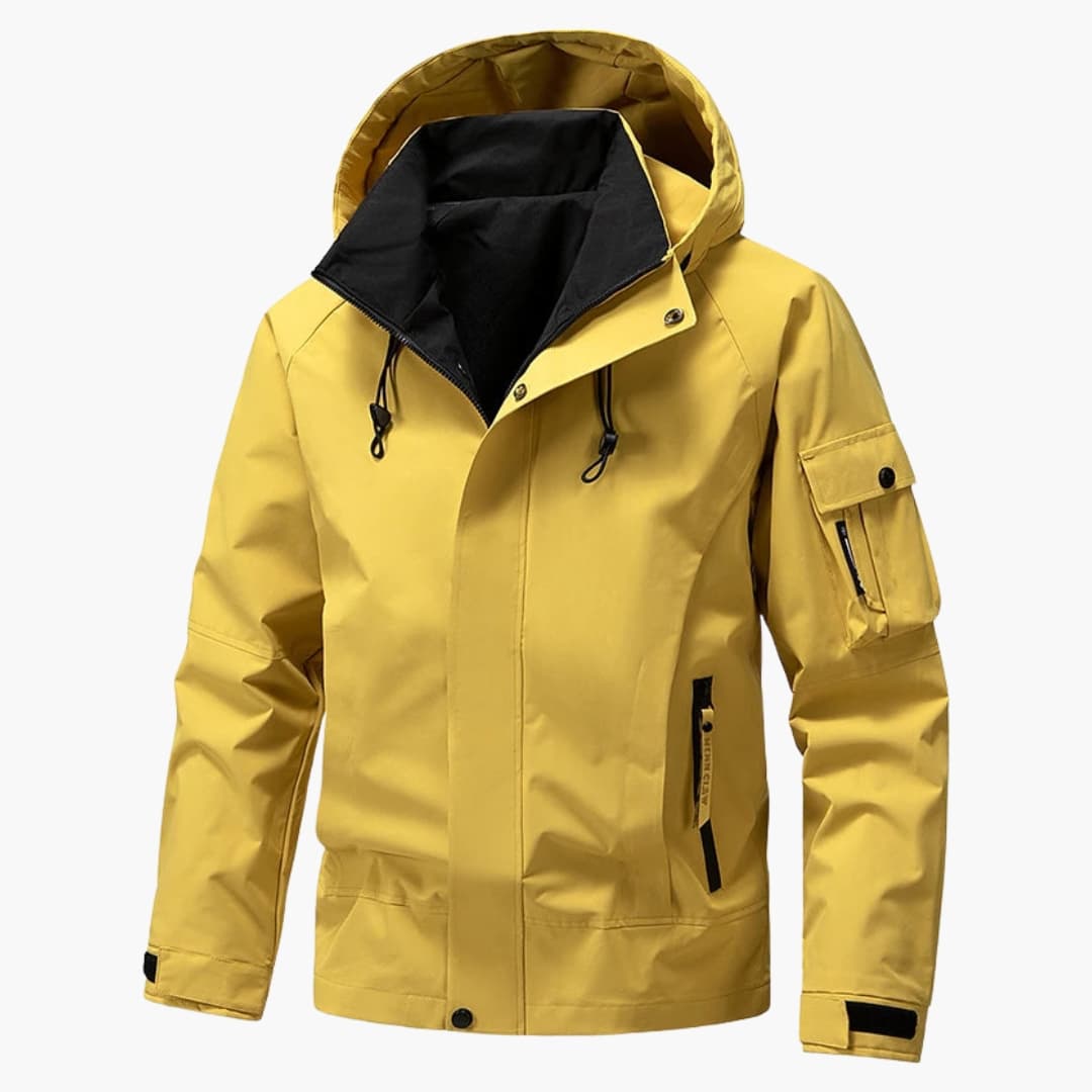 Mænds Softshell Jakke med Hætte og Praktiske Lommer 2