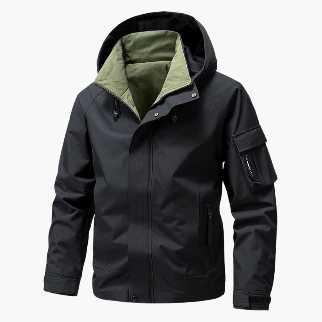 Mænds Softshell Jakke med Hætte og Praktiske Lommer 3