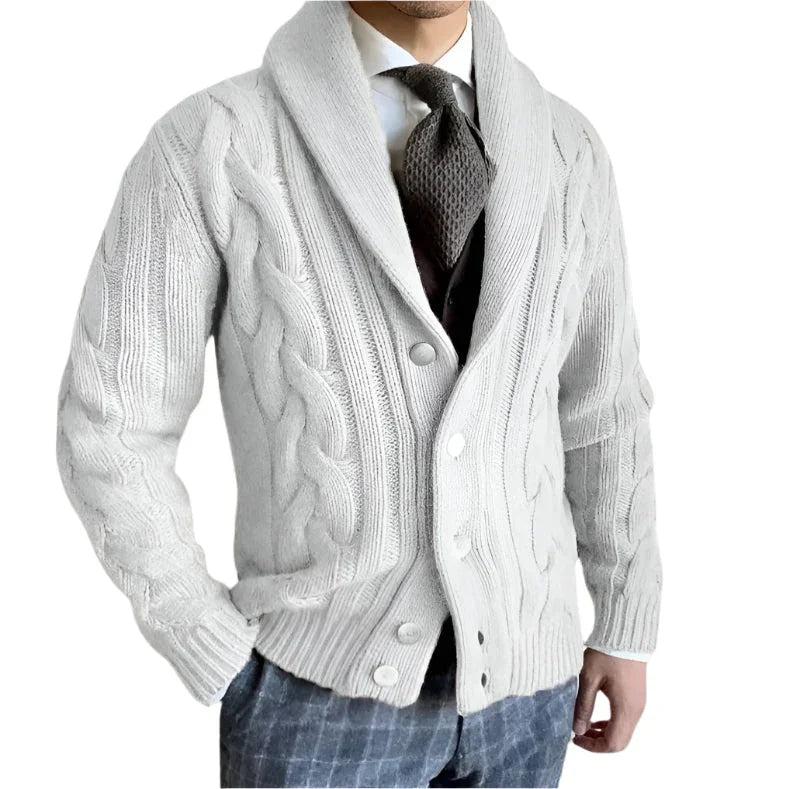 Mænds Strikket Cardigan i Stilfuld Design 8