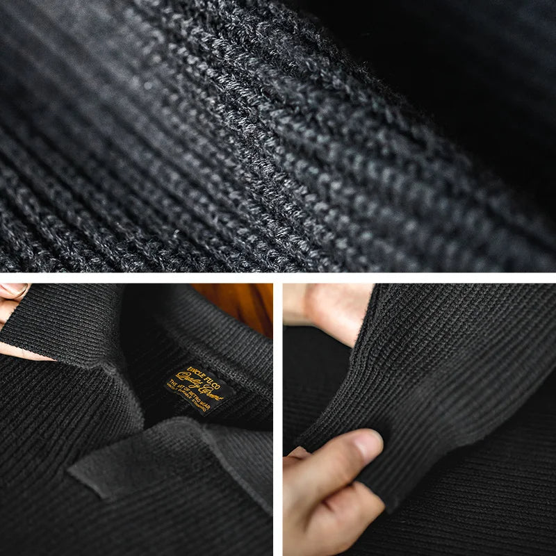 Mænds Strikket Polokrave Sweater Stilfuld 2