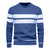 Mænds Strikket Sweater Rund Hals Dobbeltstribede Detaljer 0