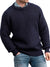 Mænds Strikket Sweater med Rund Hals Klassisk Stil 0