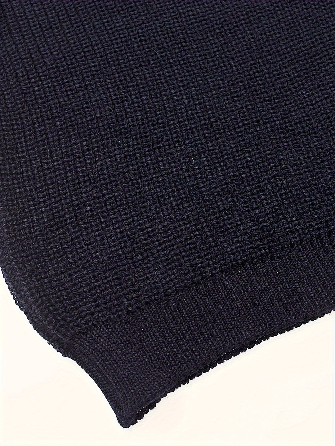 Mænds Strikket Sweater med Rund Hals Klassisk Stil 2